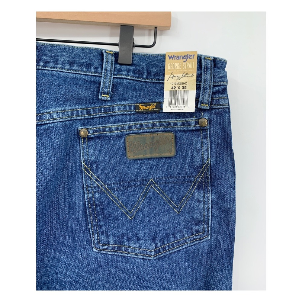 Wrangler George Strait Jeans Mens‎ 42x32 Blue Cowboy Cut Collection Western NEW